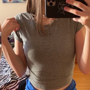 Grey crop top